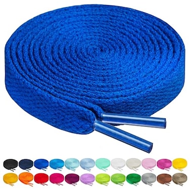 Birch Shoelaces in 27 Colors Flat 516 Shoe Laces in 4 Different Lengths 37 94cm Blue