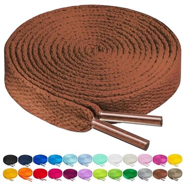 Birch Shoelaces in 27 Colors Flat 516 Shoe Laces in 4 Different Lengths 37 94cm Burnt Sienna