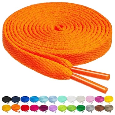 Birch Shoelaces in 27 Colors Flat 516 Shoe Laces in 4 Different Lengths 56 142cm Neon Orange
