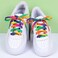 Booyckiy Flat Colorful Shoelaces 516 Rainbow Zebra Pattern Shoe Laces for Sneakers Rainbow 47inch 120cm