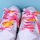 Booyckiy Flat Colorful Shoelaces 516 Rainbow Zebra Pattern Shoe Laces for Sneakers Rainbow Pink 47inch 120cm