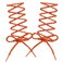 COOL LACE Round Athletic Shoelaces Shoe Laces for Sneakers 472 Orange Striped