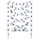 DANHUA Colored Printed Flat Shoelaces 2 Pair White Black Star Patterned Shoe Laces for Sneakers 47 inch