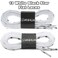 DANHUA Colored Printed Flat Shoelaces 2 Pair White Black Star Patterned Shoe Laces for Sneakers 47 inch