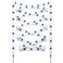 DANHUA Colored Printed Flat Shoelaces 2 Pair White Black Star Patterned Shoe Laces for Sneakers 47 inch
