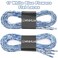 DANHUA Colored Printed Flat Shoelaces 2 Pair White Blue Flowers Patterned Shoe Laces for Sneakers 55 inch