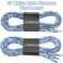 DANHUA Colored Printed Flat Shoelaces 2 Pair White Blue Flowers Patterned Shoe Laces for Sneakers 55 inch