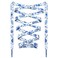 DANHUA Colored Printed Flat Shoelaces 2 Pair White Blue Flowers Patterned Shoe Laces for Sneakers 55 inch