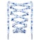 DANHUA Colored Printed Flat Shoelaces 2 Pair White Blue Flowers Patterned Shoe Laces for Sneakers 63 inch