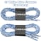 DANHUA Colored Printed Flat Shoelaces 2 Pair White Blue Flowers Patterned Shoe Laces for Sneakers 63 inch