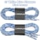 DANHUA Colored Printed Flat Shoelaces 2 Pair White Blue Flowers Patterned Shoe Laces for Sneakers 63 inch