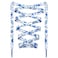 DANHUA Colored Printed Flat Shoelaces 2 Pair White Blue Flowers Patterned Shoe Laces for Sneakers 63 inch
