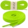 DELELE 2 Pair 24 inch Flat Shoe laces 516 Wide Shoelaces for Athletic Running Sneakers Shoes Boot Strings Fluorescent Green