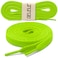 DELELE 2 Pair 24 inch Flat Shoe laces 516 Wide Shoelaces for Athletic Running Sneakers Shoes Boot Strings Fluorescent Green