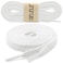 DELELE 2 Pair 24 inch Flat Shoe laces 516 Wide Shoelaces for Athletic Running Sneakers Shoes Boot Strings White