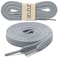 DELELE 2 Pair 43 inch Flat Shoe laces 516 Wide Shoelaces for Athletic Running Sneakers Shoes Boot Strings Light Gray