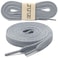 DELELE 2 Pair 43 inch Flat Shoe laces 516 Wide Shoelaces for Athletic Running Sneakers Shoes Boot Strings Light Gray
