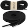 DELELE 2 Pair 47 inch Flat Shoe laces 516 Wide Shoelaces for Athletic Running Sneakers Shoes Boot Strings Black