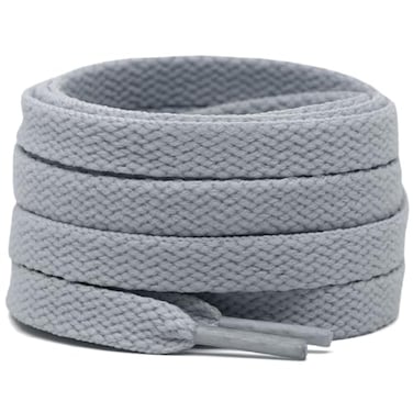 DELELE 2 Pair 47 inch Flat Shoe laces 516 Wide Shoelaces for Athletic Running Sneakers Shoes Boot Strings Light Gray