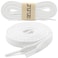 DELELE 2 Pair 47 inch Flat Shoe laces 516 Wide Shoelaces for Athletic Running Sneakers Shoes Boot Strings White