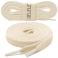 DELELE 2 Pair 51 inch Flat Shoe laces 516 Wide Shoelaces for Athletic Running Sneakers Shoes Boot Strings Beige