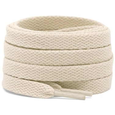 DELELE 2 Pair 51 inch Flat Shoe laces 516 Wide Shoelaces for Athletic Running Sneakers Shoes Boot Strings Beige