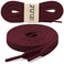 DELELE 2 Pair 51 inch Flat Shoe laces 516 Wide Shoelaces for Athletic Running Sneakers Shoes Boot Strings Dark Red