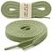 DELELE 2 Pair 51 inch Flat Shoe laces 516 Wide Shoelaces for Athletic Running Sneakers Shoes Boot Strings Light Army Green