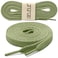 DELELE 2 Pair 51 inch Flat Shoe laces 516 Wide Shoelaces for Athletic Running Sneakers Shoes Boot Strings Light Army Green