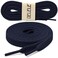 DELELE 2 Pair 51 inch Flat Shoe laces 516 Wide Shoelaces for Athletic Running Sneakers Shoes Boot Strings Navy