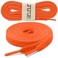 DELELE 2 Pair 51 inch Flat Shoe laces 516 Wide Shoelaces for Athletic Running Sneakers Shoes Boot Strings Orange Yellow
