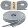 DELELE 2 Pair 55 inch Flat Shoe laces 516 Wide Shoelaces for Athletic Running Sneakers Shoes Boot Strings Light Gray