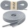 DELELE 2 Pair 55 inch Flat Shoe laces 516 Wide Shoelaces for Athletic Running Sneakers Shoes Boot Strings Light Gray