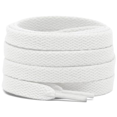 DELELE 2 Pair 59 inch Flat Shoe laces 516 Wide Shoelaces for Athletic Running Sneakers Shoes Boot Strings White