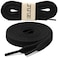 DELELE 2 Pair 63 inch Flat Shoe laces 516 Wide Shoelaces for Athletic Running Sneakers Shoes Boot Strings Black