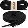 DELELE 2 Pair 71 inch Flat Shoe laces 516 Wide Shoelaces for Athletic Running Sneakers Shoes Boot Strings Black