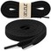 DELELE 2 Pair 71 inch Flat Shoe laces 516 Wide Shoelaces for Athletic Running Sneakers Shoes Boot Strings Black