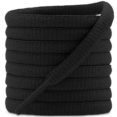 DELELE 2 Pair Oval Shoes laces Half Round 14 Athletic Shoelaces Shoe Strings Black51 inch