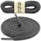 DELELE 2 Pair Oval Shoes laces Half Round 14 Athletic Shoelaces Shoe Strings Deep Dark Grey51 inch