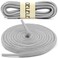 DELELE 2 Pair Oval Shoes laces Half Round 14 Athletic Shoelaces Shoe Strings Gray 55 inch