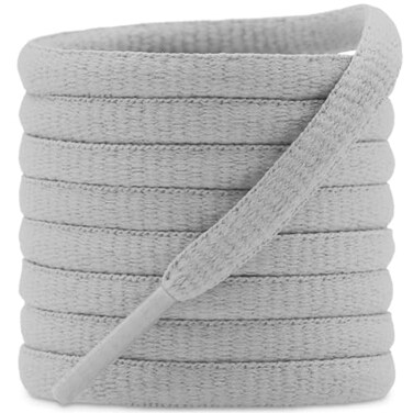 DELELE 2 Pair Oval Shoes laces Half Round 14 Athletic Shoelaces Shoe Strings Light Gray39 inch