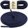 DELELE 2 Pair Oval Shoes laces Half Round 14 Athletic Shoelaces Shoe Strings Navy Blue35 inch