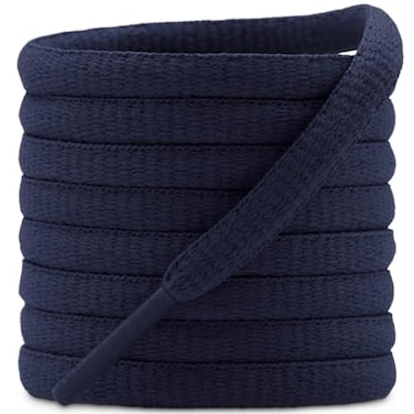 DELELE 2 Pair Oval Shoes laces Half Round 14 Athletic Shoelaces Shoe Strings Navy Blue51 inch