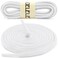 DELELE 2 Pair Oval Shoes laces Half Round 14 Athletic Shoelaces Shoe Strings White 55 inch