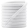 DELELE 2 Pair Oval Shoes laces Half Round 14 Athletic Shoelaces Shoe Strings White 55 inch