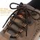DELELE 2 Pair Round Boot Laces Outdoor Hiking Walking Shoelaces Dark Brown Coffee Striped Shoe Lace Work Shoe Strings 39 inch