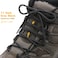 DELELE 2 Pair Round Boot Laces Outdoor Hiking Walking Shoelaces Dark Gray Black Striped Shoe Lace Work Shoe Strings 47 inch