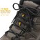 DELELE 2 Pair Round Boot Laces Outdoor Hiking Walking Shoelaces Dark Gray Black Striped Shoe Lace Work Shoe Strings 59 inch