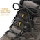 DELELE 2 Pair Round Boot Laces Outdoor Hiking Walking Shoelaces Dark Gray Black Striped Shoe Lace Work Shoe Strings 71 inch