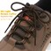 DELELE 2 Pair Round Boot Laces Outdoor Hiking Walking Shoelaces Light Brown Coffee Striped Shoe Lace Work Shoe Strings 28 inch